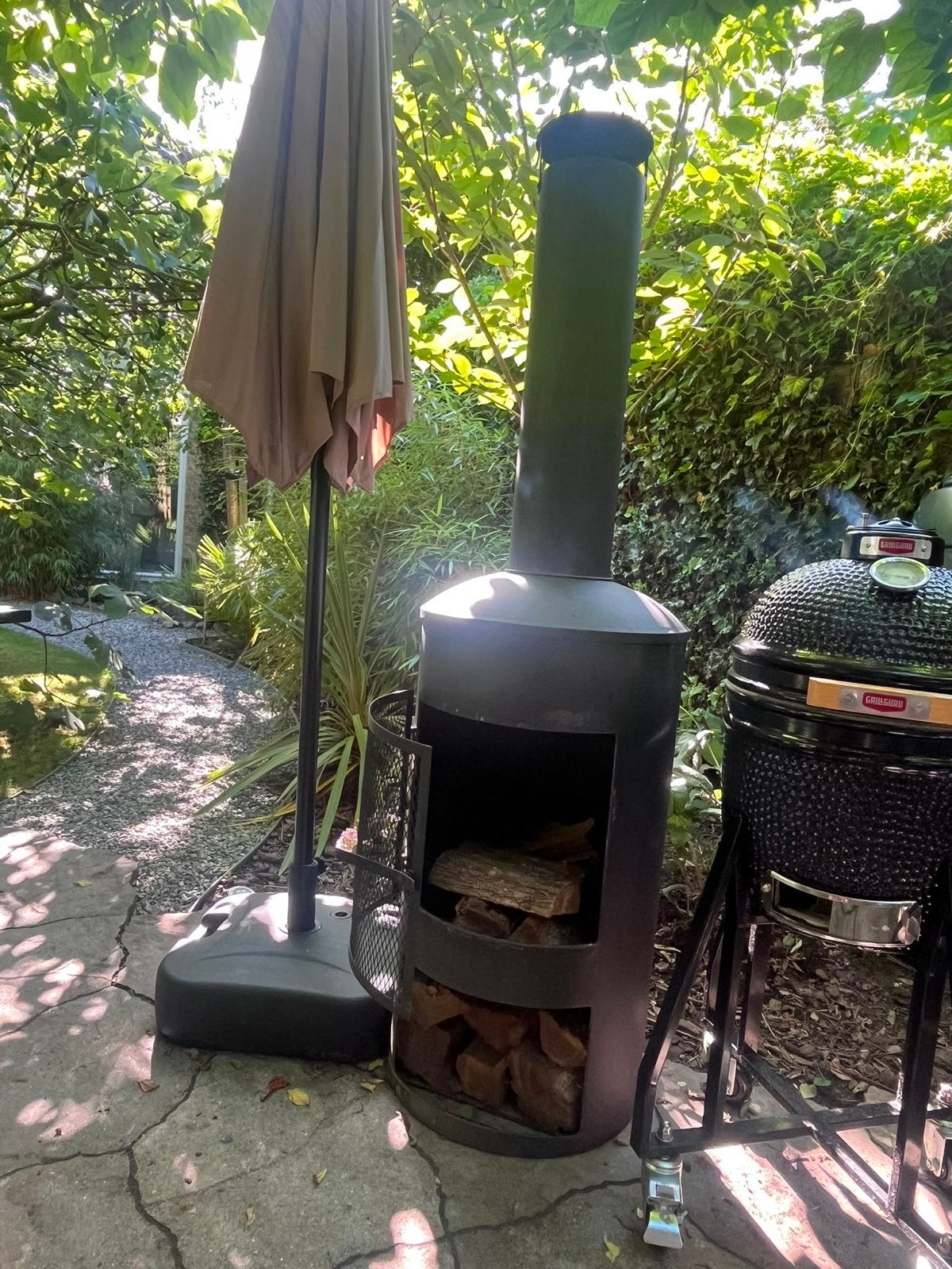 Stijlvolle Tuinhaard voor Gezellige Avonden, Ophalen, Gebruikt