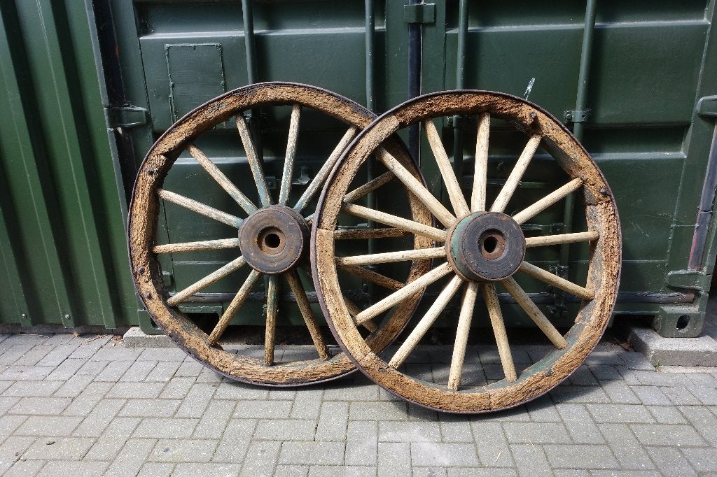 Wagenwiel, karrewielen, wagenwielen, set van twee, ø120 cm., Ophalen