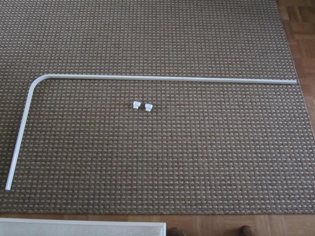 Douche-/bad-gordijnstang 165x70 cm, Huis en Inrichting, Badkamer | Badtextiel en Accessoires, Ophalen, Zo goed als nieuw, Wit
