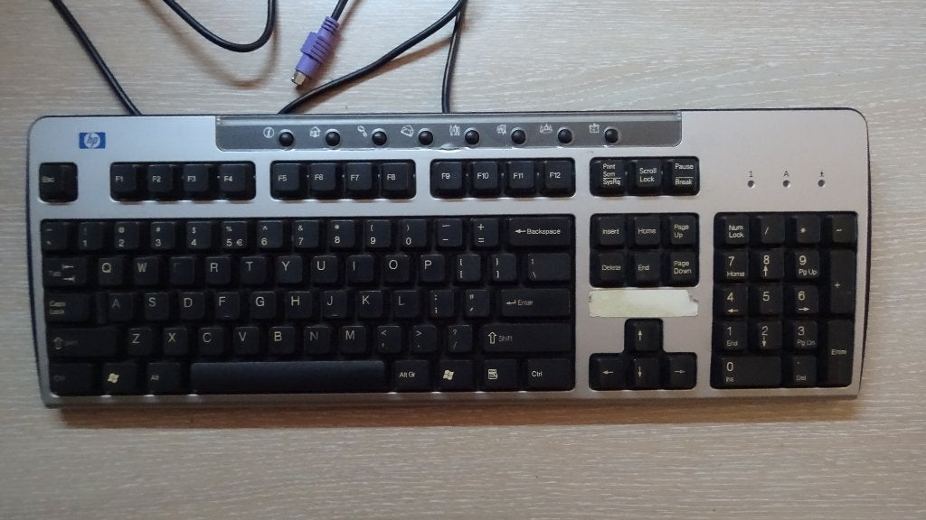 HP PS/2 toetsenbord KB‑0133 – multimedia – QWERTY, Hp, Gebruikt, Ophalen of Verzenden, Qwerty
