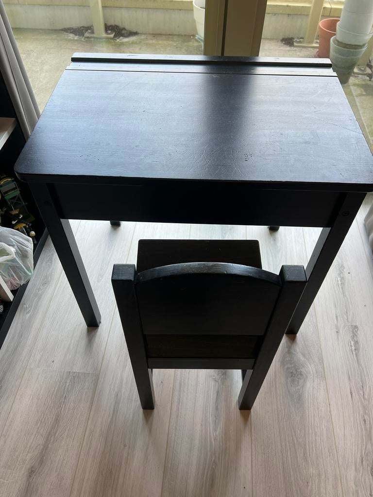 Sundvik - tafel - stoel - bureau bank - zwart, Ophalen, Zo goed als nieuw, Tafel(s) en Stoel(en)