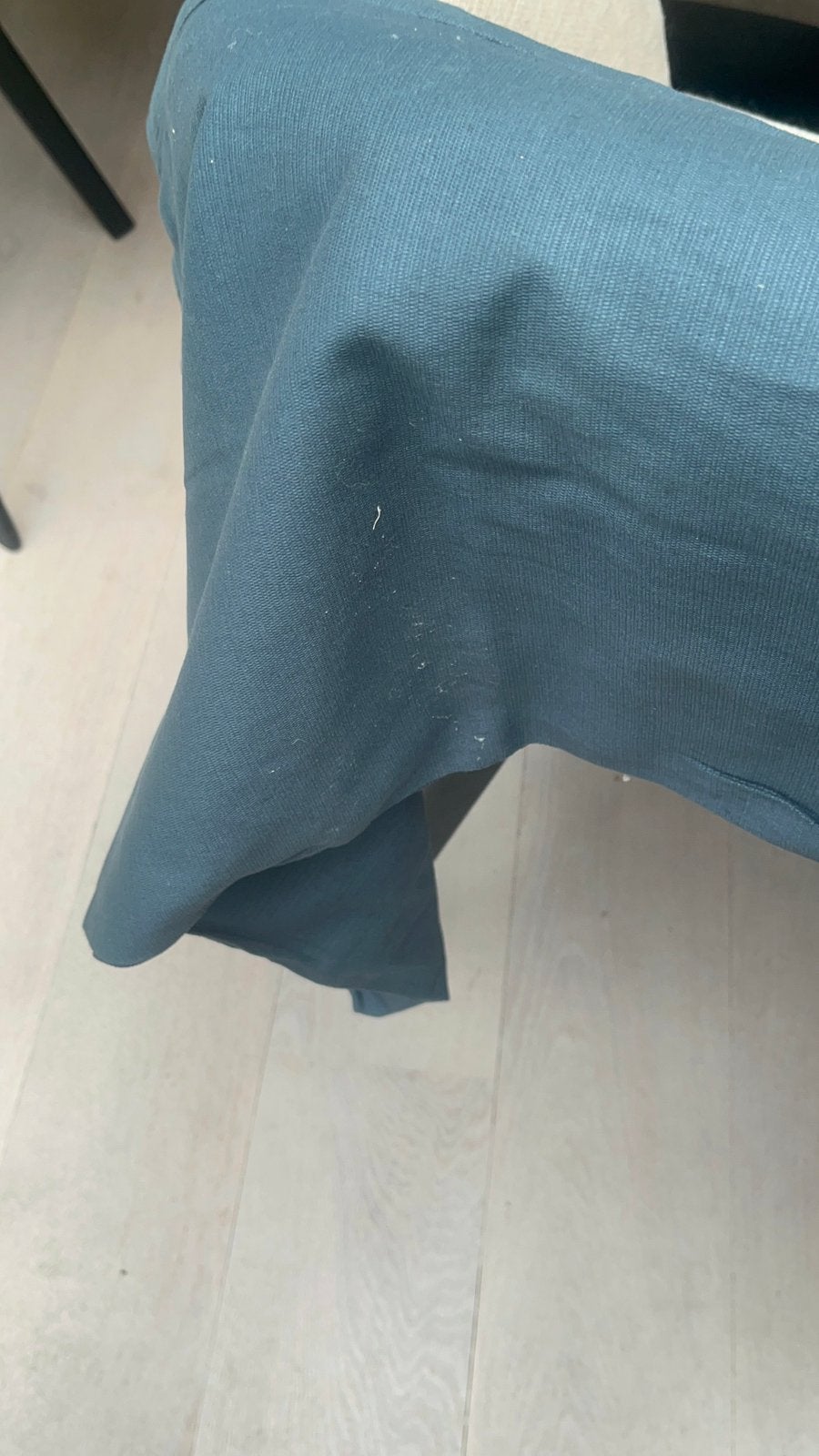 Katoenen overgordijnen, Huis en Inrichting, Ophalen, Blauw, Zo goed als nieuw, Gordijn