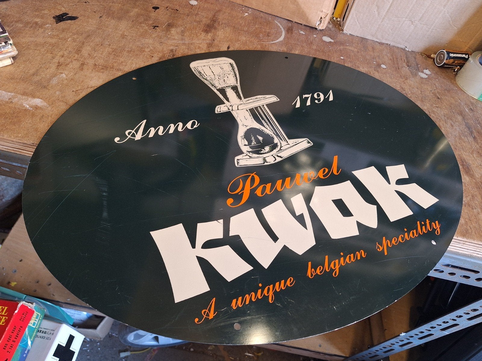 Oud bier Pauwel Kwak reclamebord - Belgische speciali, Verzamelen, Ophalen of Verzenden