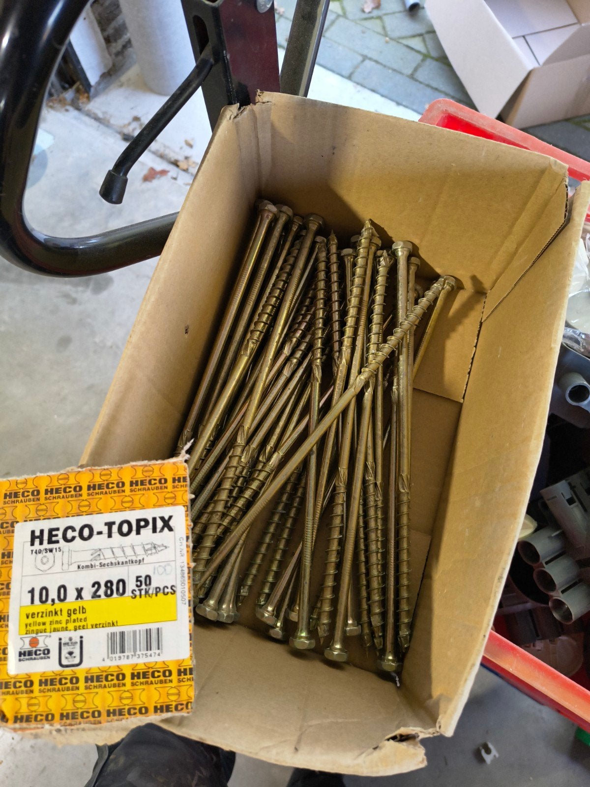 Heco topic deelraad 280 x 10 schroeven, Doe-het-zelf en Verbouw, Ophalen of Verzenden, Nieuw, 250 mm of meer, Schroeven