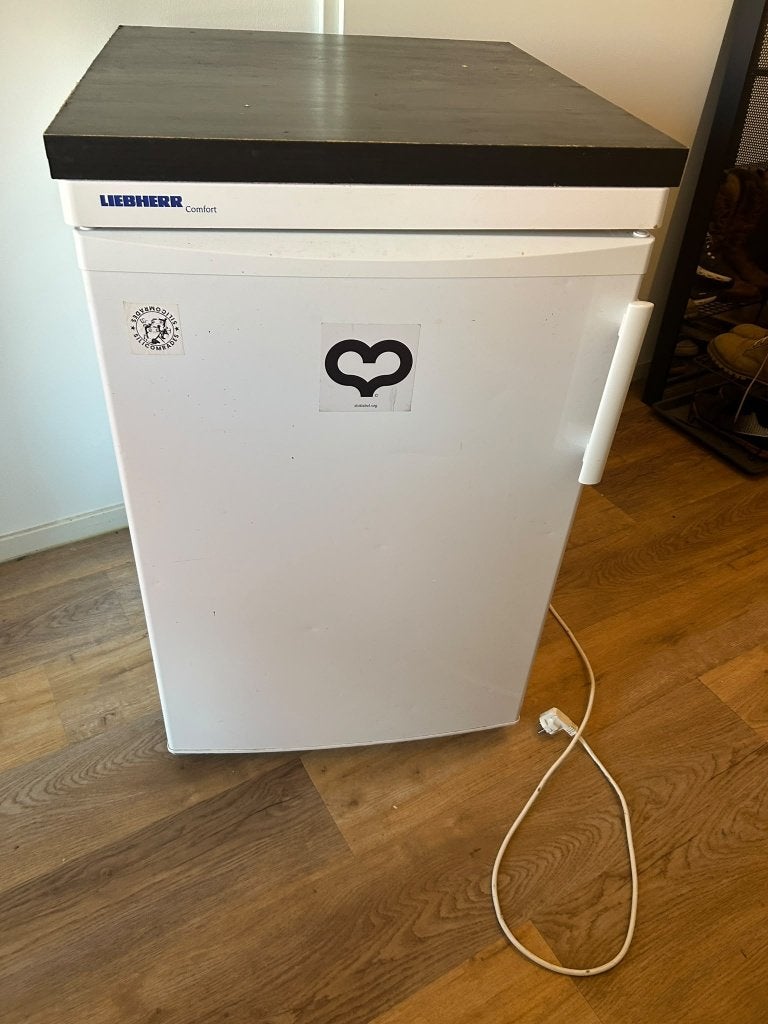 Small fridge with a freezer, Gebruikt, 75 tot 100 liter, 45 tot 60 cm, Met vriesvak