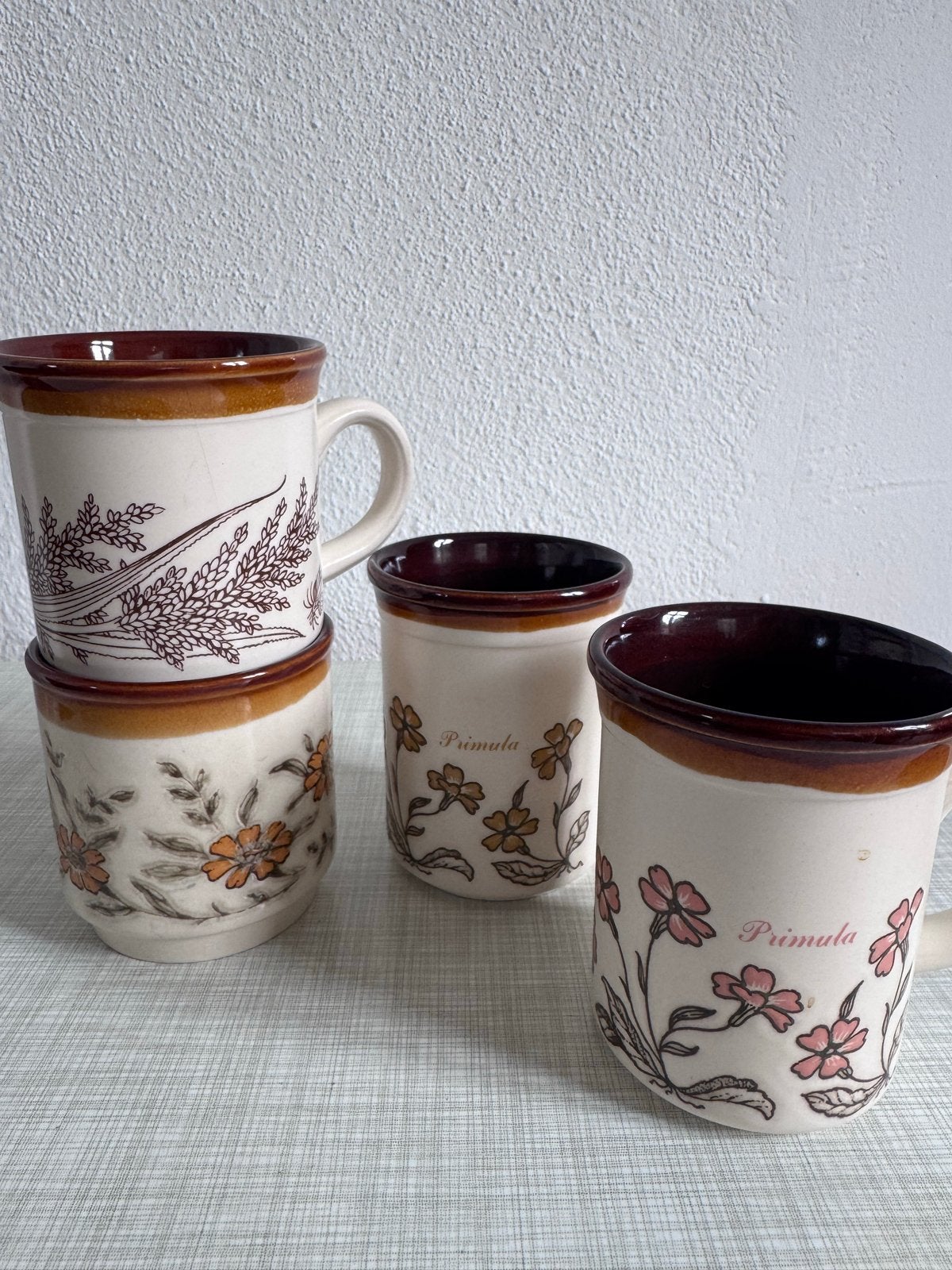 Set van 4 vintage Biltons mokken, Made in England, Ophalen of Verzenden