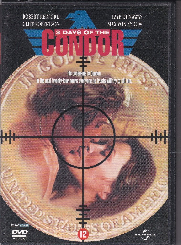 3 days of the condor ֎ 1975, Robert Redford, Faye Dunaway, 1960 tot 1980, Ophalen of Verzenden, Zo goed als nieuw, Vanaf 12 jaar