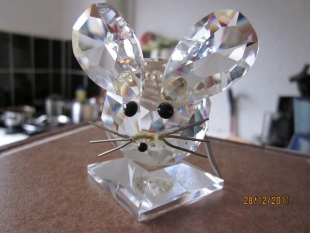 Swarovski eerste muis van swarovski met gefaceteerde oren., Verzamelen, Swarovski, Ophalen of Verzenden, Nieuw, Figuurtje