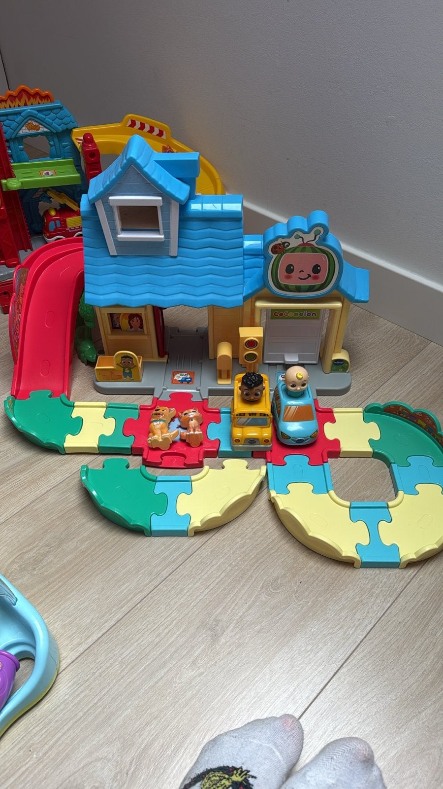 VTech Cocomelon Toet Toet Auto's Speelset, Ophalen of Verzenden, Gebruikt, 6 maanden tot 2 jaar