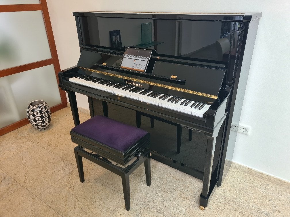 Schimmel C 130 Tradition PE Silent topklasse occasion C130T, Muziek en Instrumenten, Piano's, Ophalen, Gebruikt, Zwart, Piano