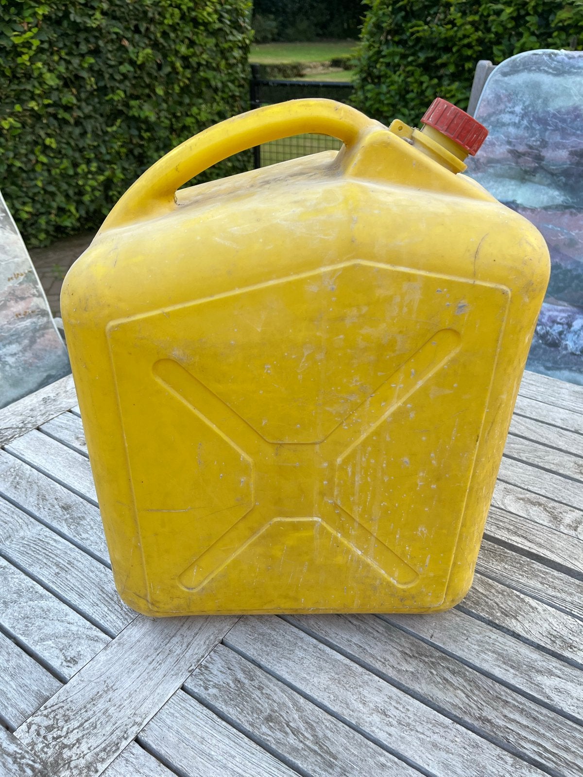 Gele jerrycan, 20 liter, gebruikt, Ophalen, Gebruikt