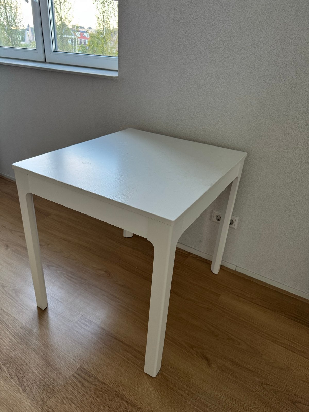 Witte uitschuifbare eettafel, Ophalen, Gebruikt, Rechthoekig