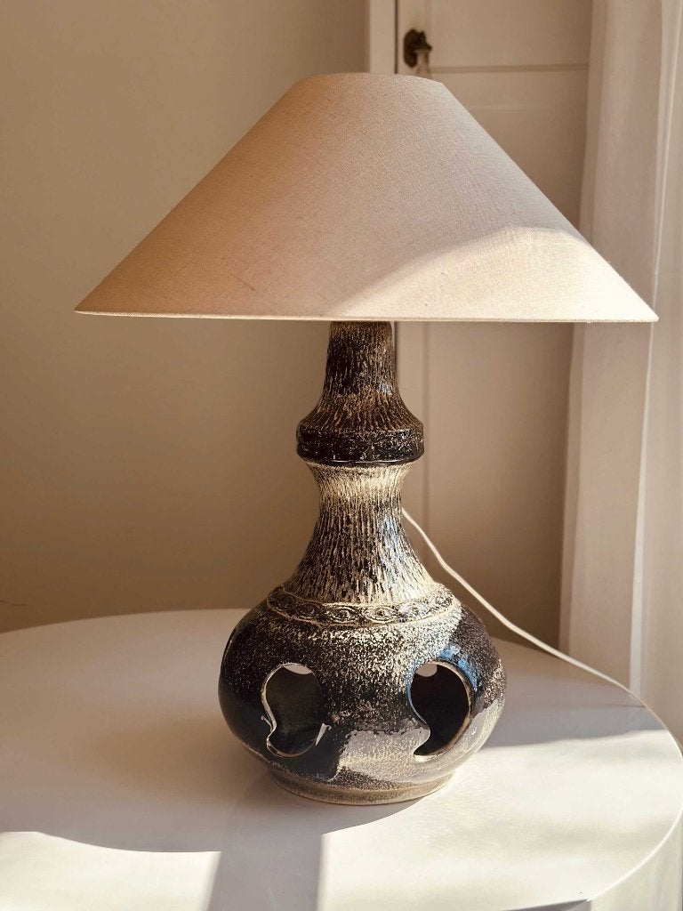 Vintage Lamp Keramiek Fat Lava West Germany Midcentury, Beige, Overige typen, Overige merken, Vintage