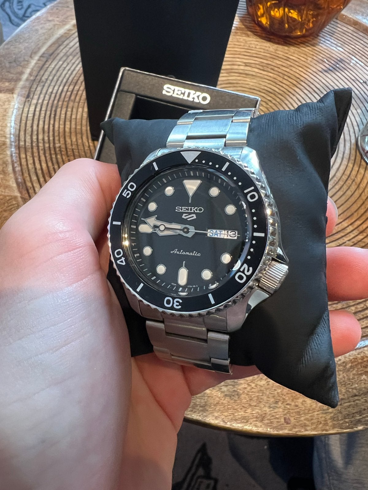 Seiko 5 Sports Automatisch Horloge - Zo goed als nieuw, Seiko, Staal, Polshorloge, Ophalen of Verzenden