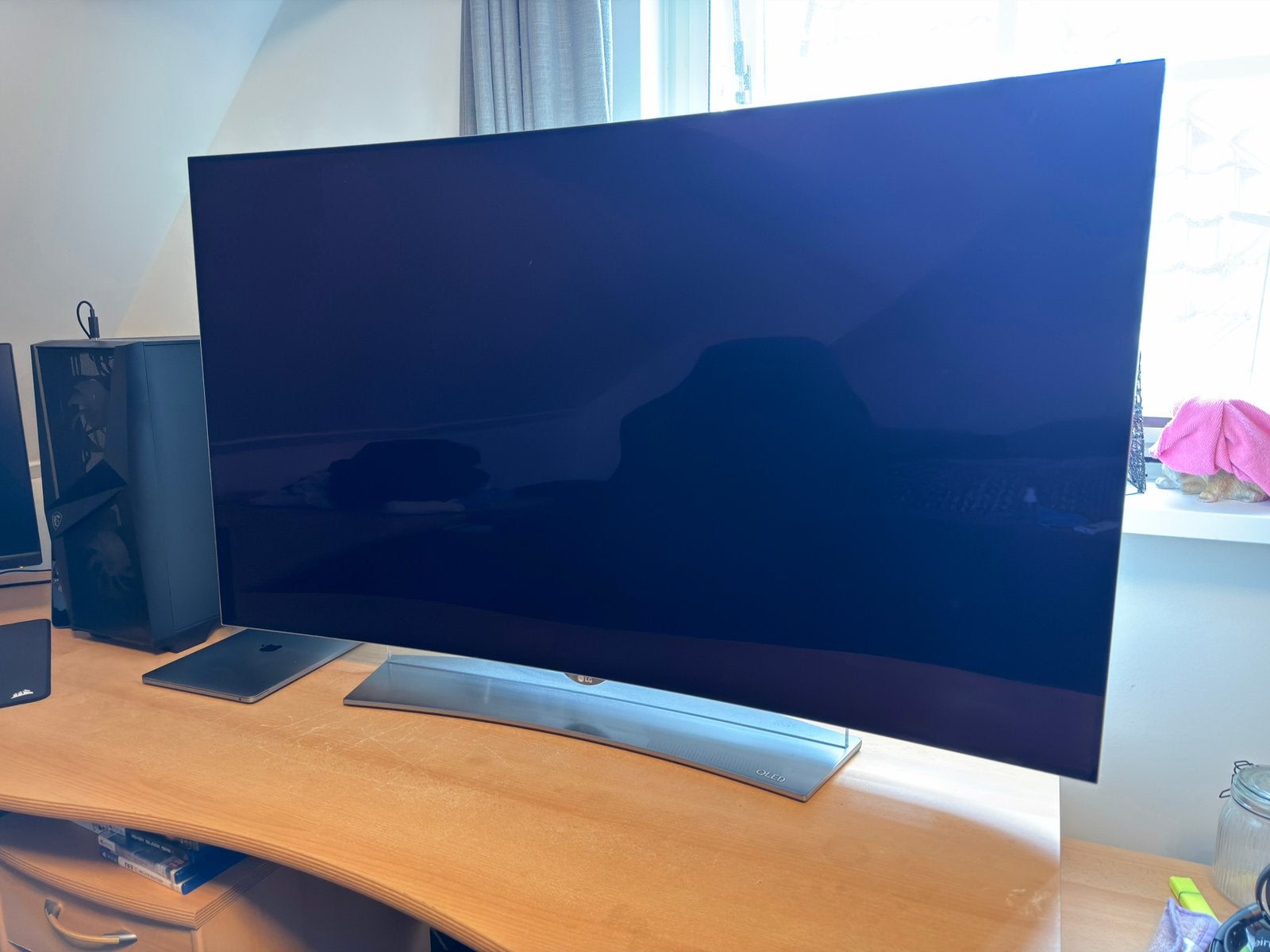 LG OLED Curved Smart TV 4K 55 inch, Ophalen, Gebruikt, 50 Hz, OLED