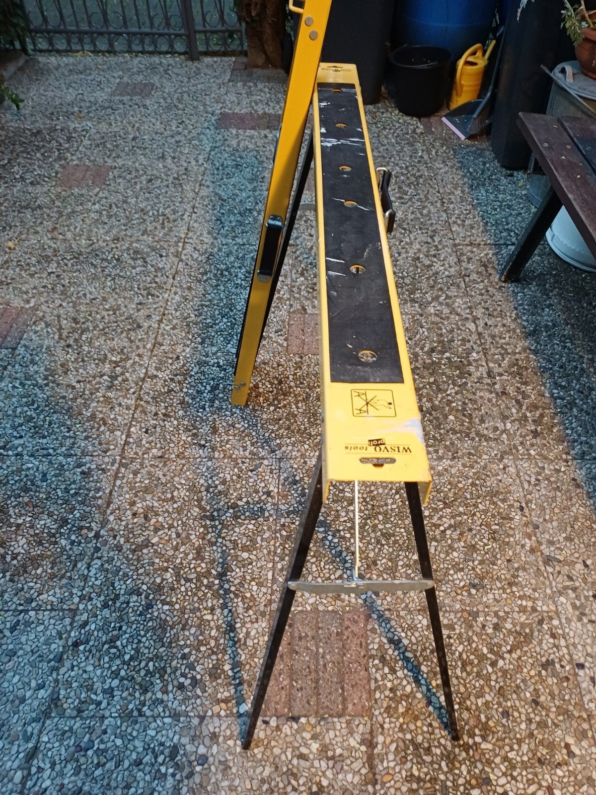 Inklapbare werkbank / zaagbok - Wisvo Tools, Ophalen, Gebruikt, 120 tot 170 cm, Inklapbaar