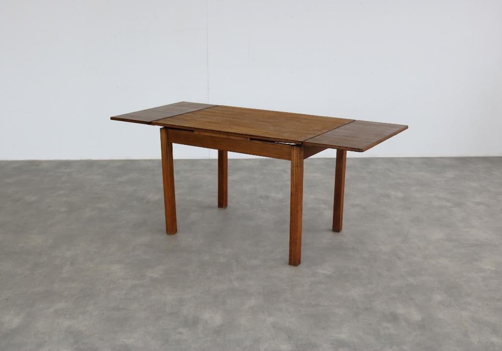 art deco eettafel | tafel | jaren 70 | verlengbaar, Gebruikt, ., Eikenhout, 200 cm of meer