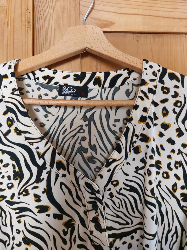 Mooie zomerjurk &Co woman, S, Kleding | Dames, Jurken, Ophalen of Verzenden, Zo goed als nieuw, Maat 38/40 (M), Onder de knie