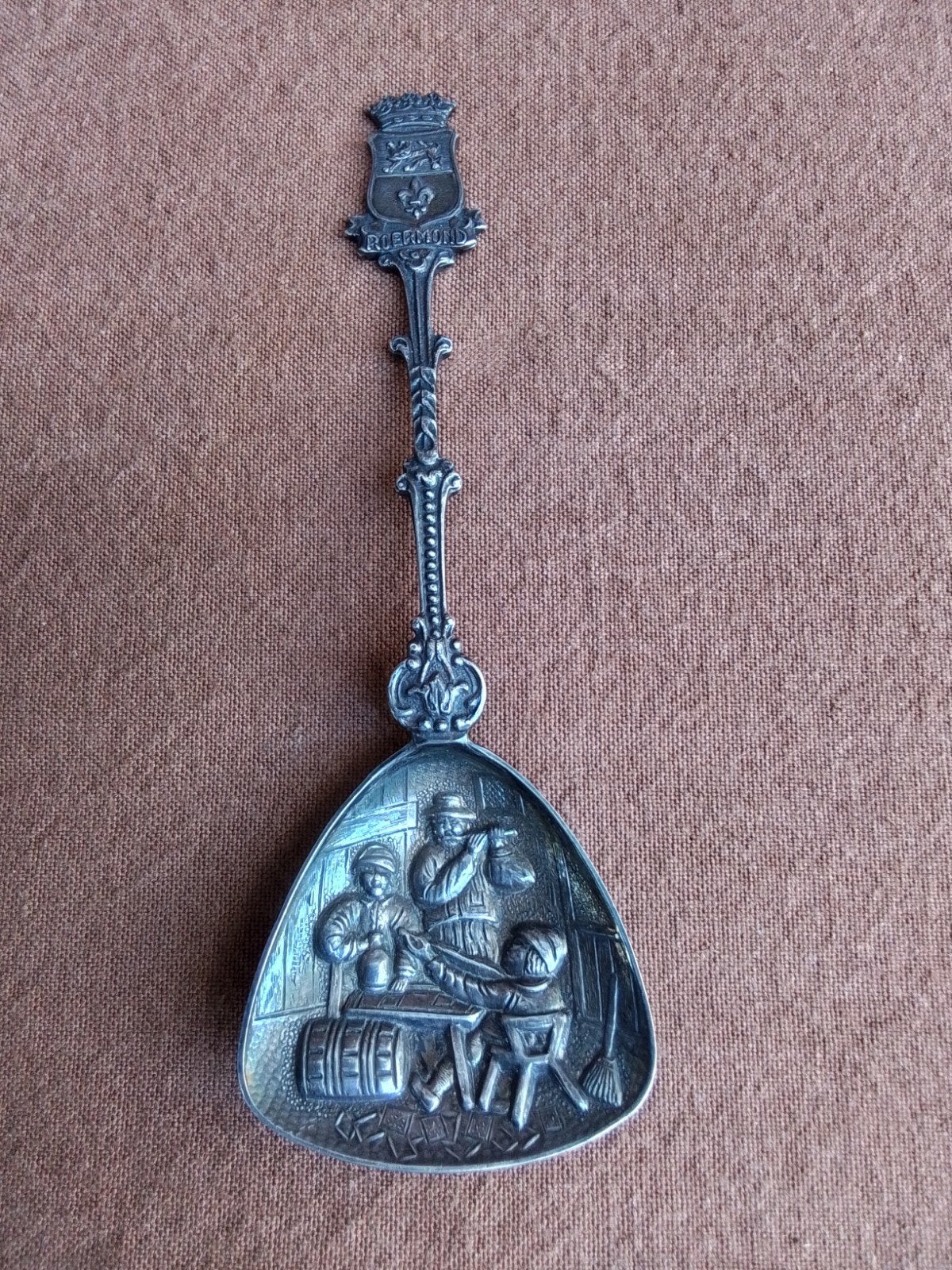 Antieke Roermond herdenkingslepel - zilver of verzilverd, Antiek en Kunst, Antiek | Bestek, Ophalen of Verzenden
