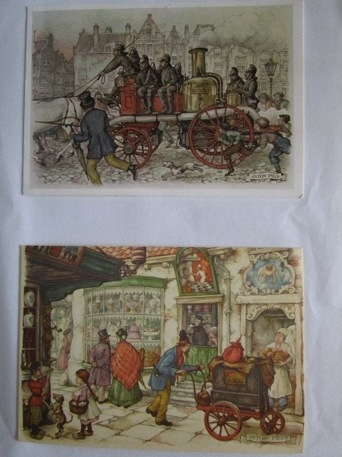 Kaarten Anton Pieck  map 3, Verzamelen, Ophalen of Verzenden, 1980 tot heden, Zo goed als nieuw, Overige onderwerpen