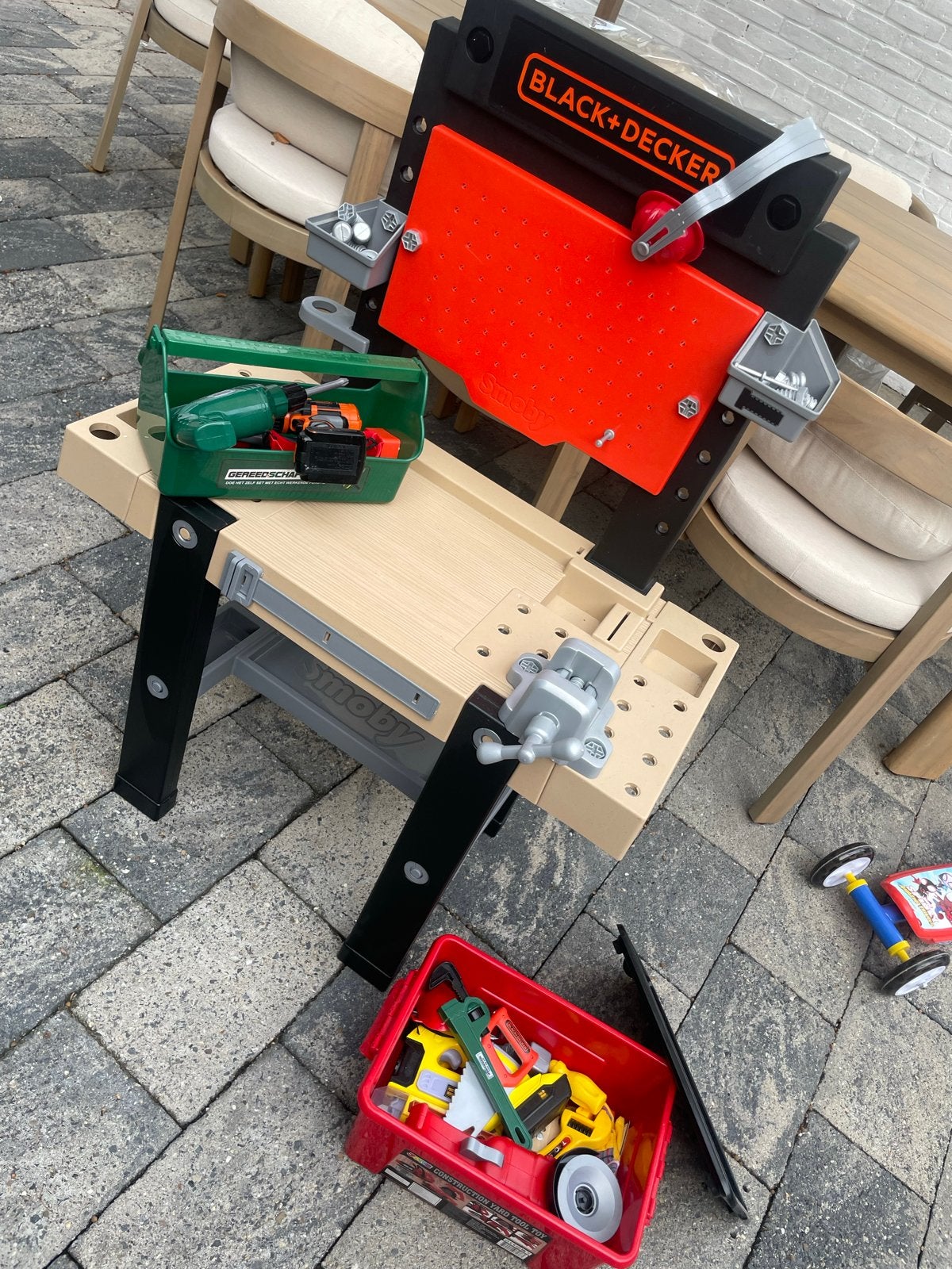 Smoby Black & Decker Werkbank met accessoires, Ophalen, Gebruikt, Jongen of Meisje
