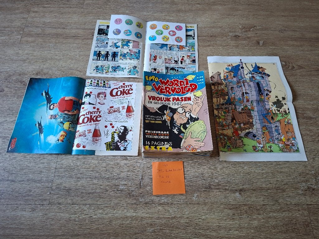 Eppo Wordt Vervolgt stripweekblad jaargang 1986 compleet, Complete serie of reeks, Ophalen of Verzenden, Gelezen