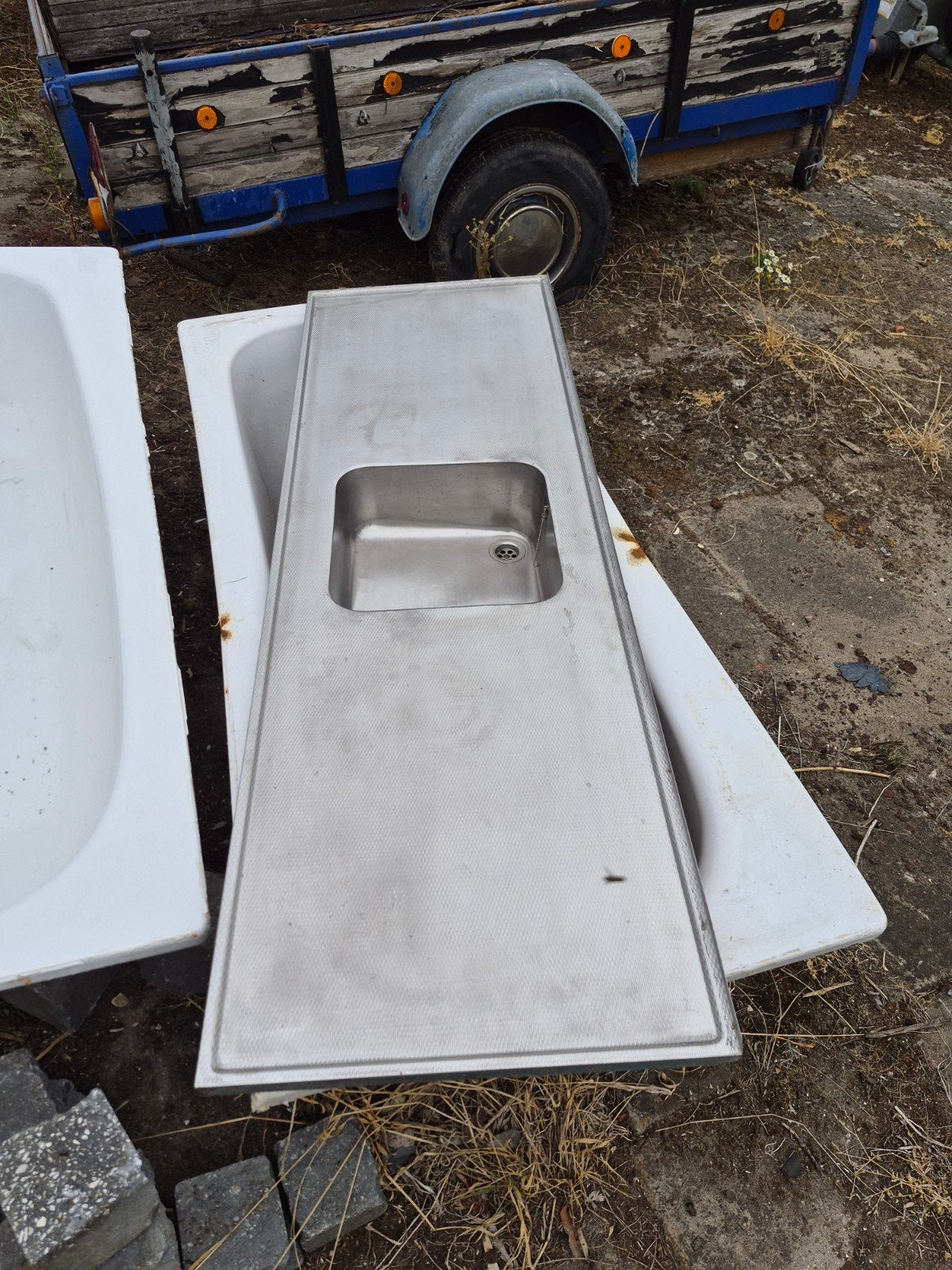 RVS aanrechtblad., Ophalen, 50 tot 75 cm, Minder dan 100 cm