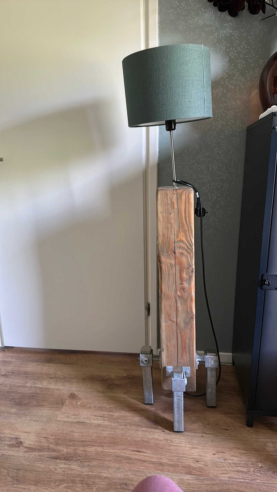 Stalamp industrieel, Ophalen, 100 tot 150 cm, E27 (groot), Zo goed als nieuw