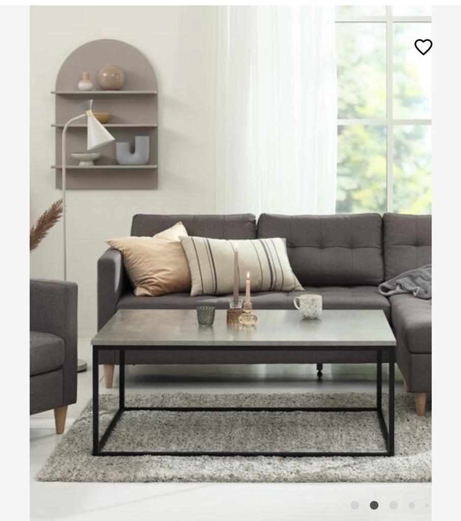 Salontafel betonlook, 100 tot 150 cm, Zo goed als nieuw, Minder dan 50 cm, Rechthoekig