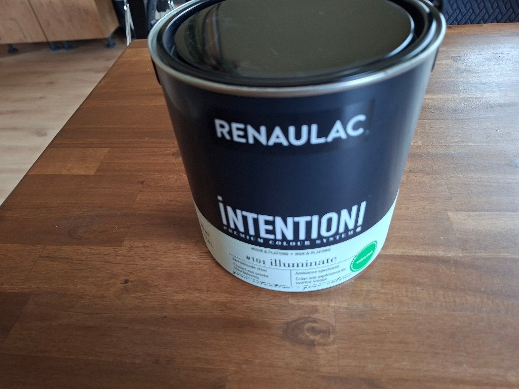 Renaulac Intention Muurverf - Extra Mat - Illuminate - 2,5L, Overige kleuren, Nieuw, Ophalen of Verzenden, Verf