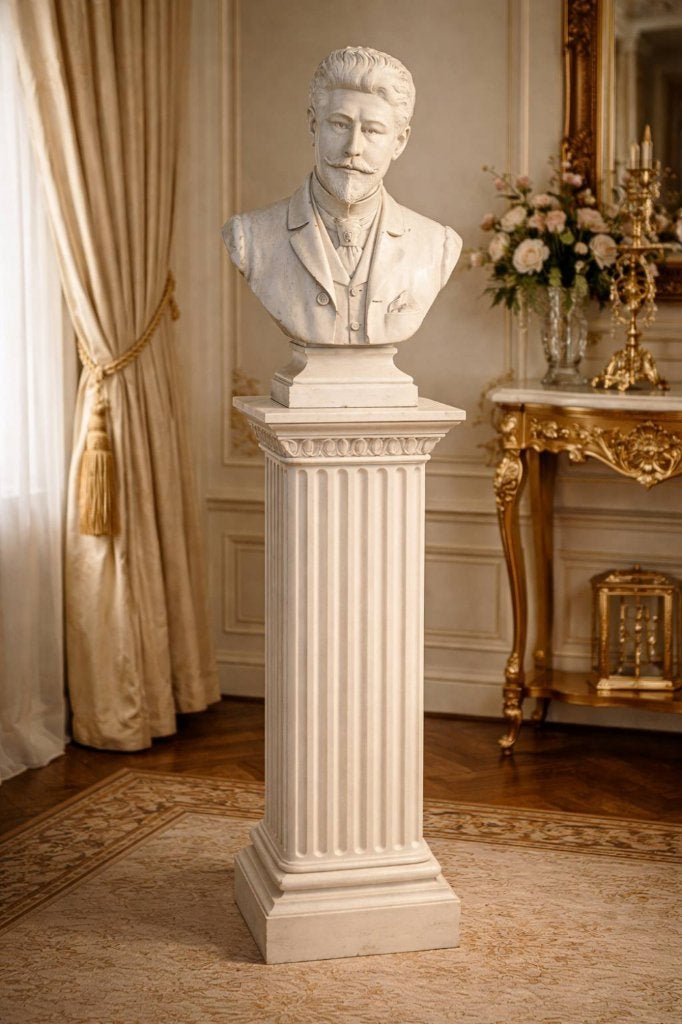 Borstbeeld Italiaanse componist Arturo Toscanini., Ophalen, Buste, 50 - 100 cm, Beige