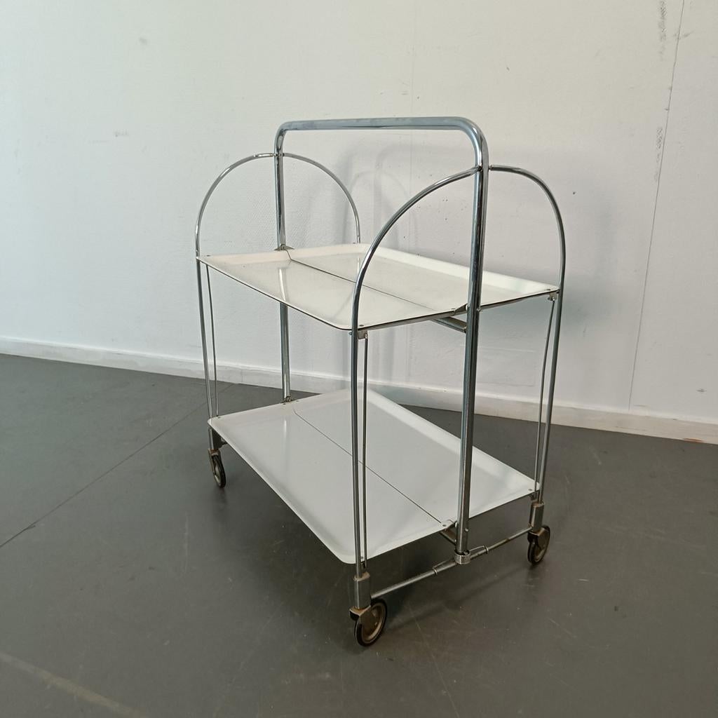 Vintage serveerwagen / theewagen met 2 niveaus, Ophalen, Gebruikt