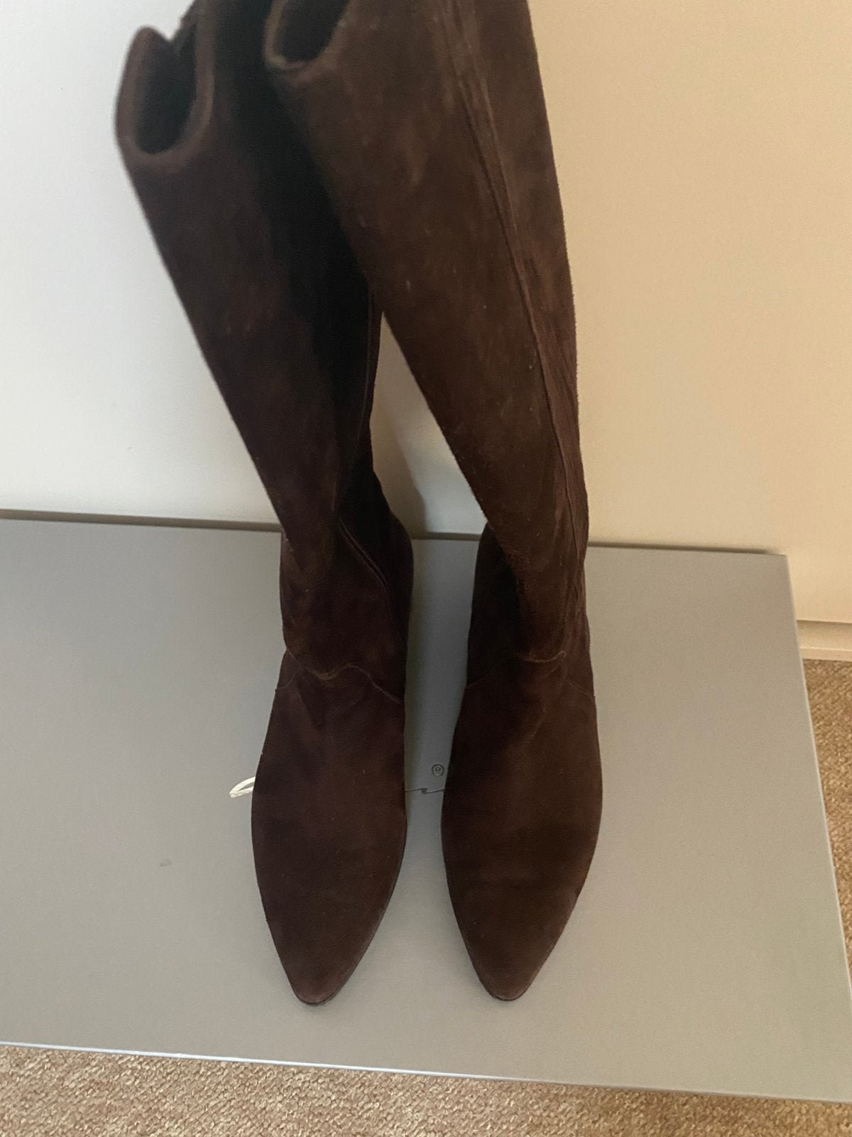 Mooie bruine suede laarzen Lilian maat 38, Ophalen of Verzenden, Zo goed als nieuw, Bruin, Hoge laarzen