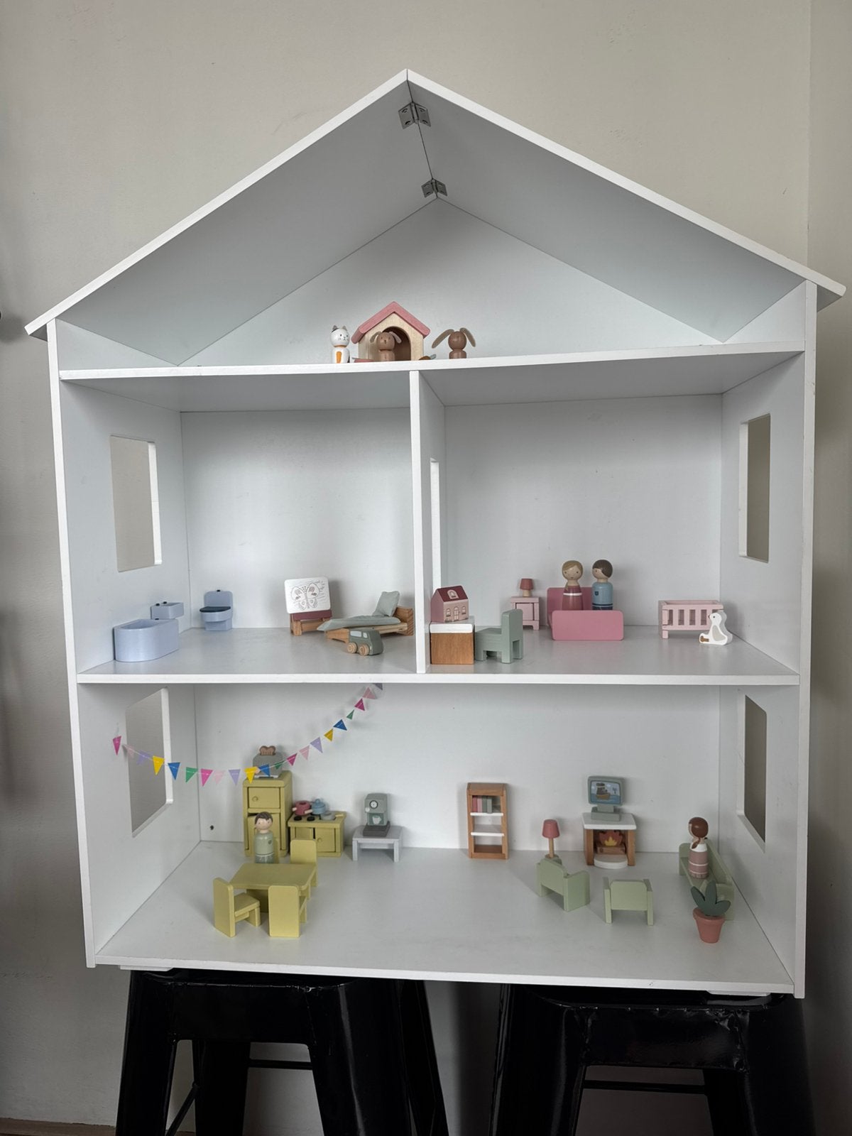 Angels & Bandits poppenhuis incl. Inzet, Ophalen, Zo goed als nieuw, Poppenhuis