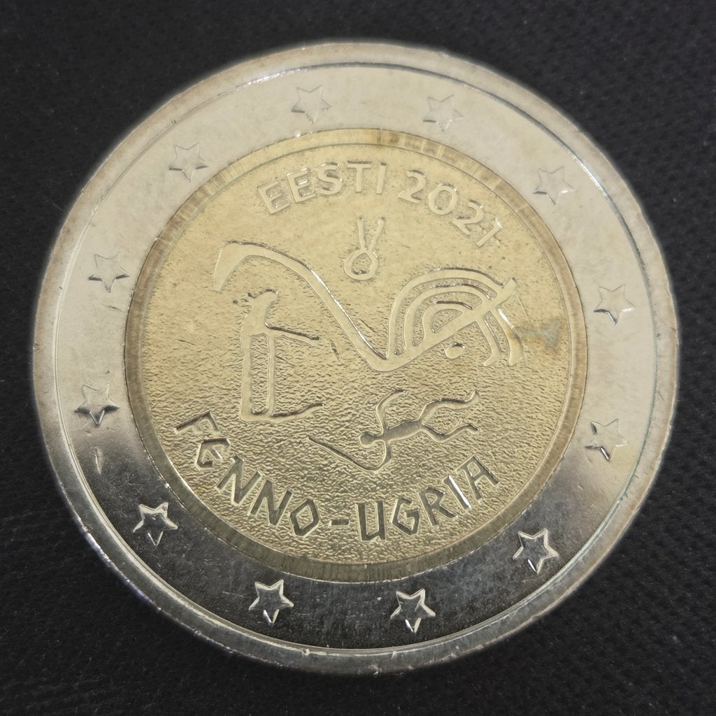 Estland 2021: Volkeren, Postzegels en Munten, Ophalen of Verzenden, Estland, 2 euro, Losse munt