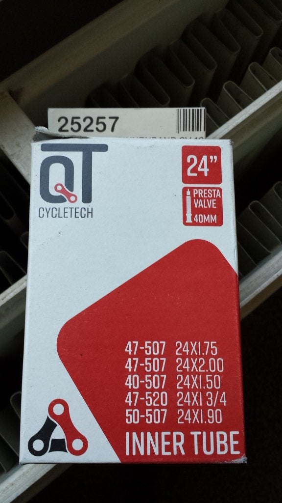 binnenband 24 1.75 cycletech CT frans ventiel 507 40 47 50, Fietsen en Brommers, Ophalen, Band, Kinderfiets, Nieuw