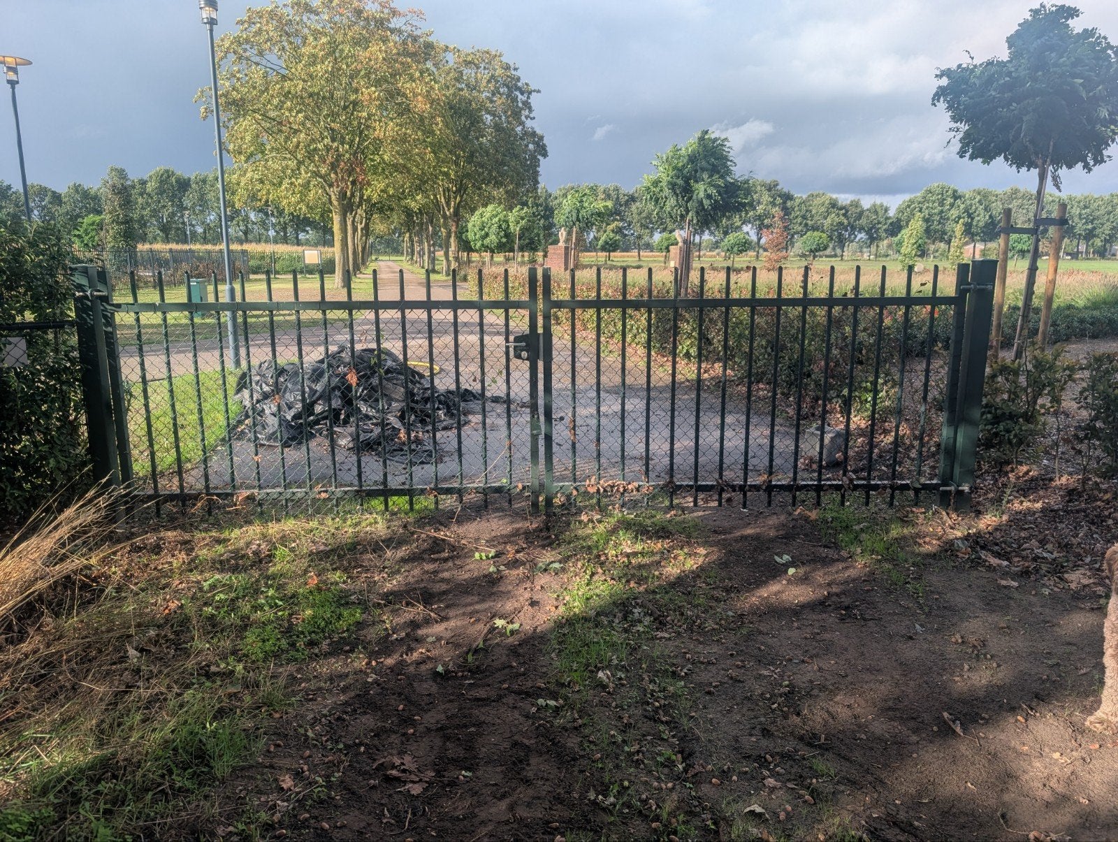 dubbele spijlen poort, Tuin en Terras, Ophalen, 150 tot 200 cm, IJzer, 200 cm of meer