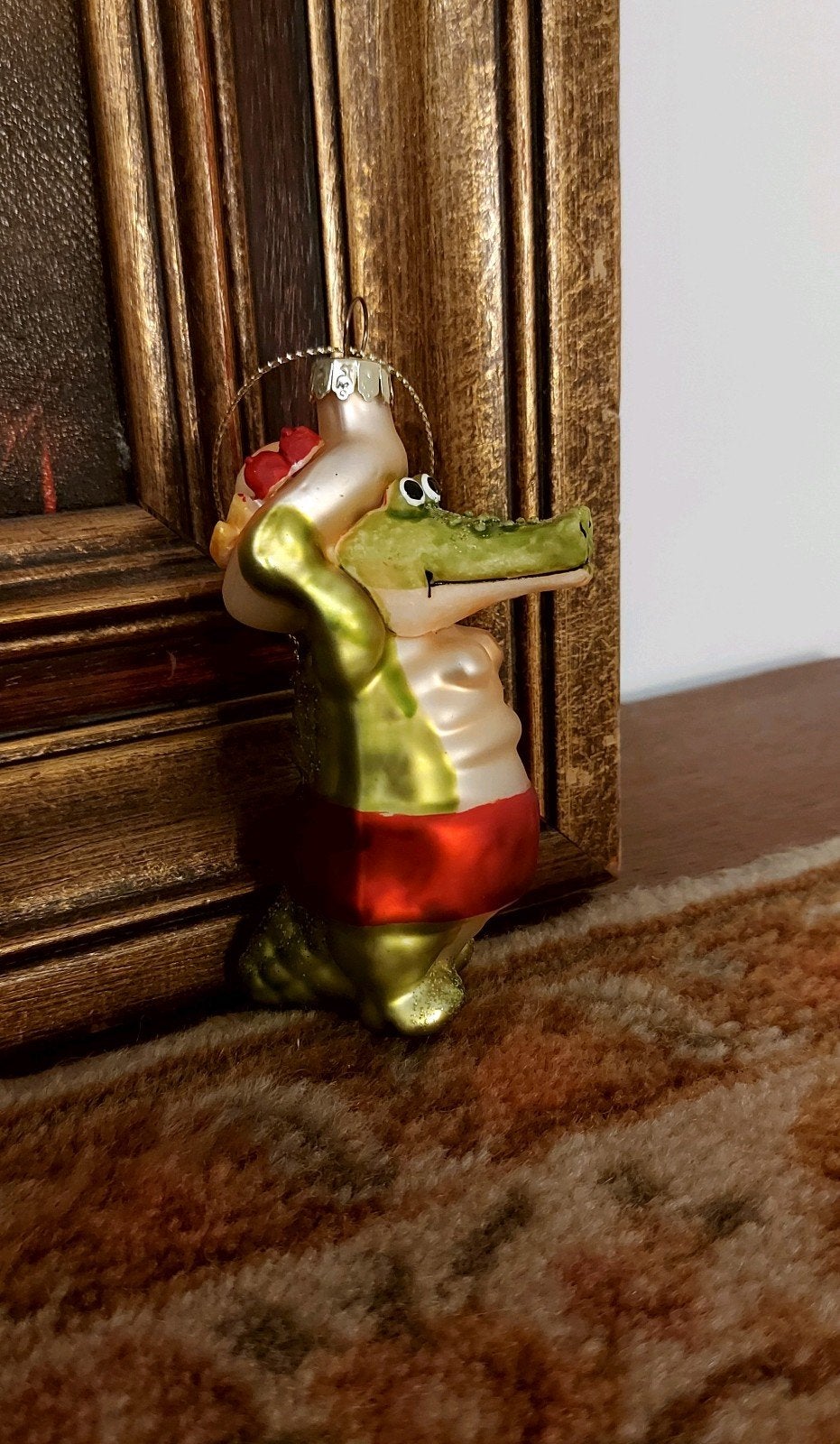 Grappige krokodil kerstbal, Ophalen of Verzenden