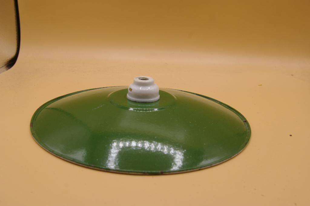 Groene Emaille stallamp lamp, Ophalen of Verzenden