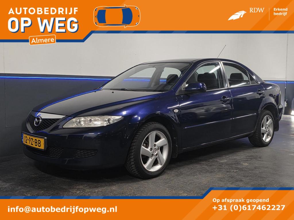 Mazda 6 1.8i Exclusive | Inruilkoopje! | Cruise & Climat Con, Auto's, Mazda, Stof, Gebruikt, 4 cilinders, Blauw