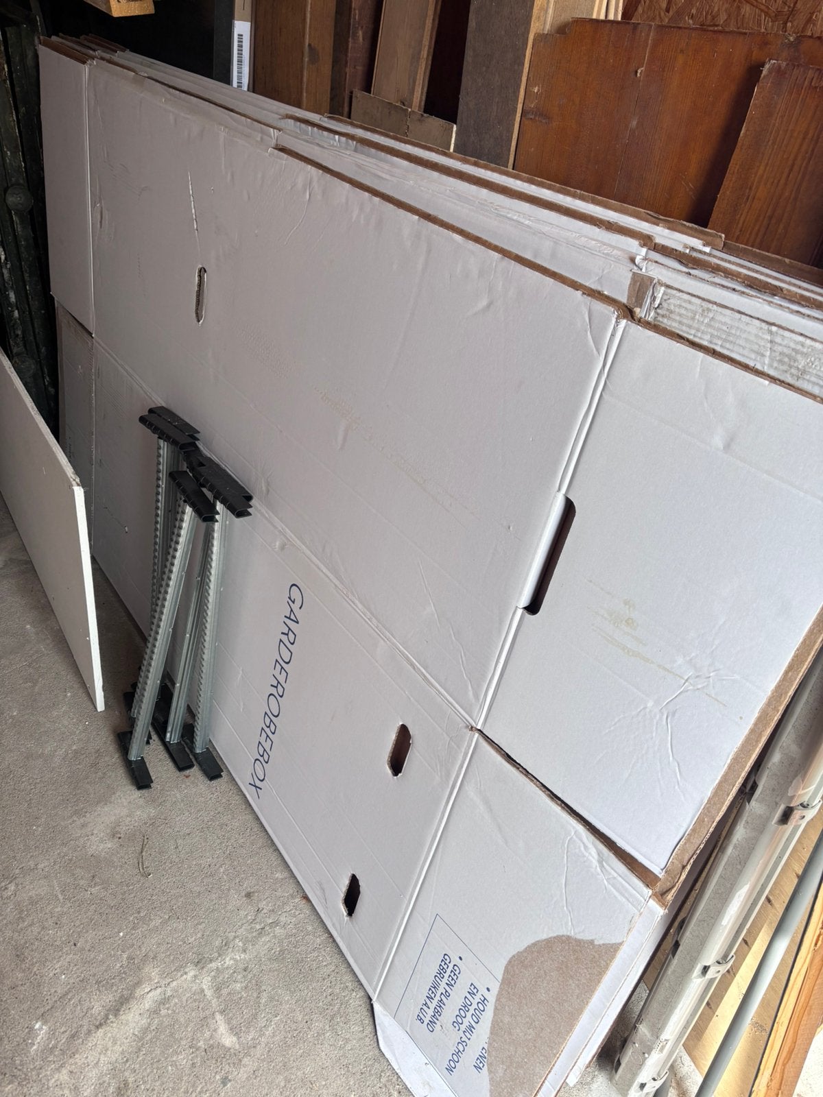 Garderobebox 6 x kleding verhuisdoos hangend xl, Doe-het-zelf en Verbouw, Platen en Panelen, Ophalen, Gebruikt