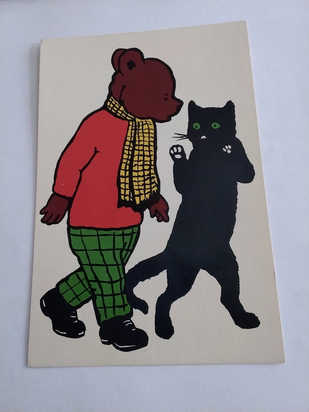 Bruintje Beer en de Zwarte Kat Ansichtkaart, Verzamelen, Ophalen of Verzenden, 1940 tot 1960, Ongelopen