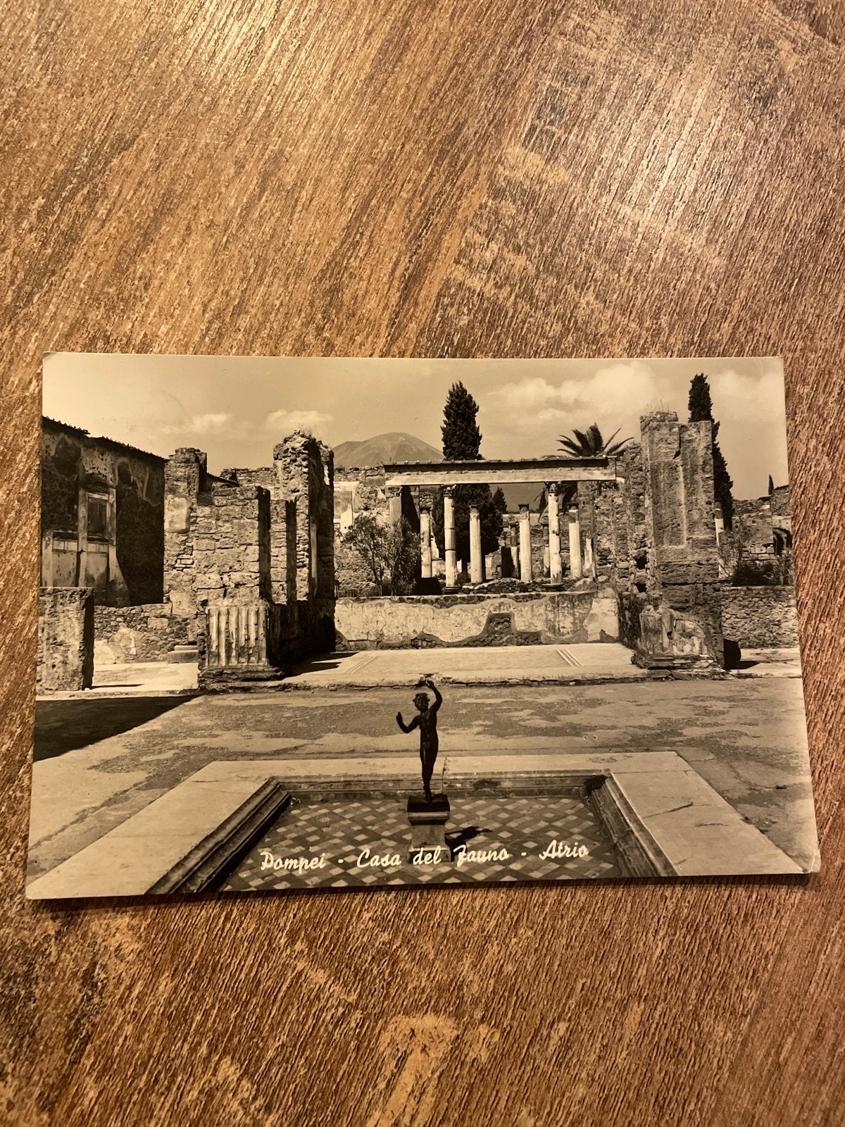 Oude ansichtkaart Pompeii - Casa del Fauno - Atrio, Ophalen of Verzenden, Gelopen, Overige thema's
