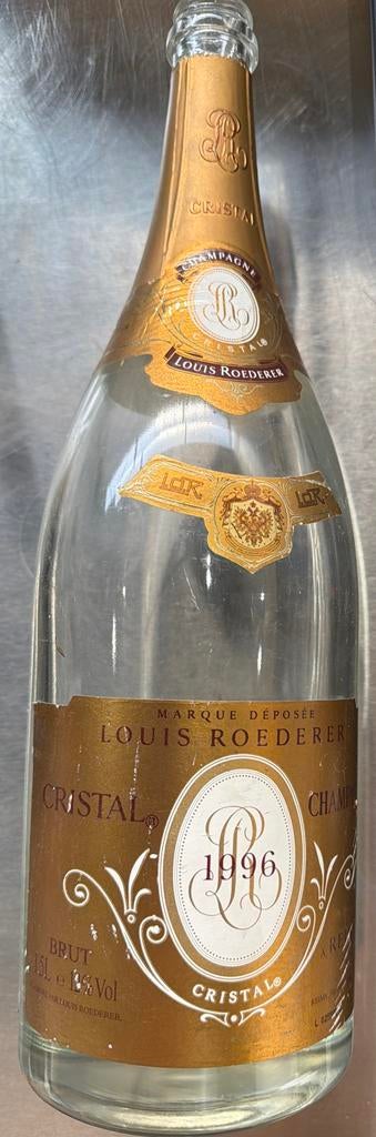 Lege Louis Roederer Cristal Champagnefles 1.5L 1996, Ophalen of Verzenden, Gebruikt, Frankrijk, Rode wijn