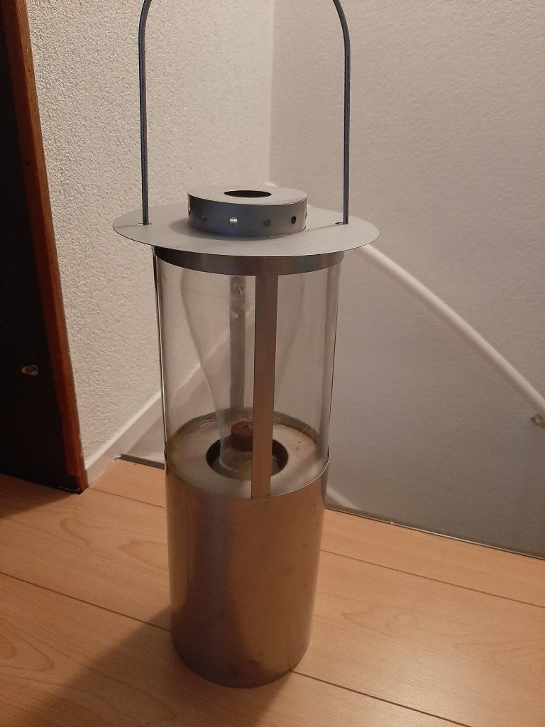 Groot metalen windlicht, Windlicht, Ophalen of Verzenden, Zo goed als nieuw, Metaal