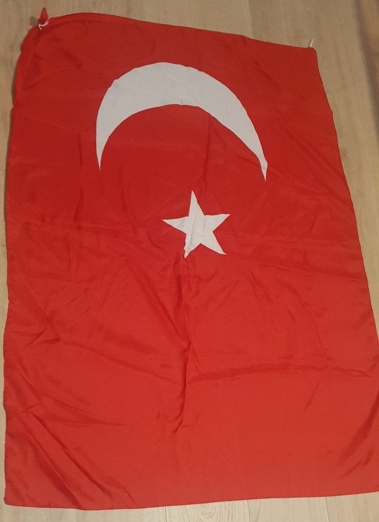 Turkse vlag buitenlandse vlaggen rood wit vaadel turkije, Diversen, Verzenden, Zo goed als nieuw