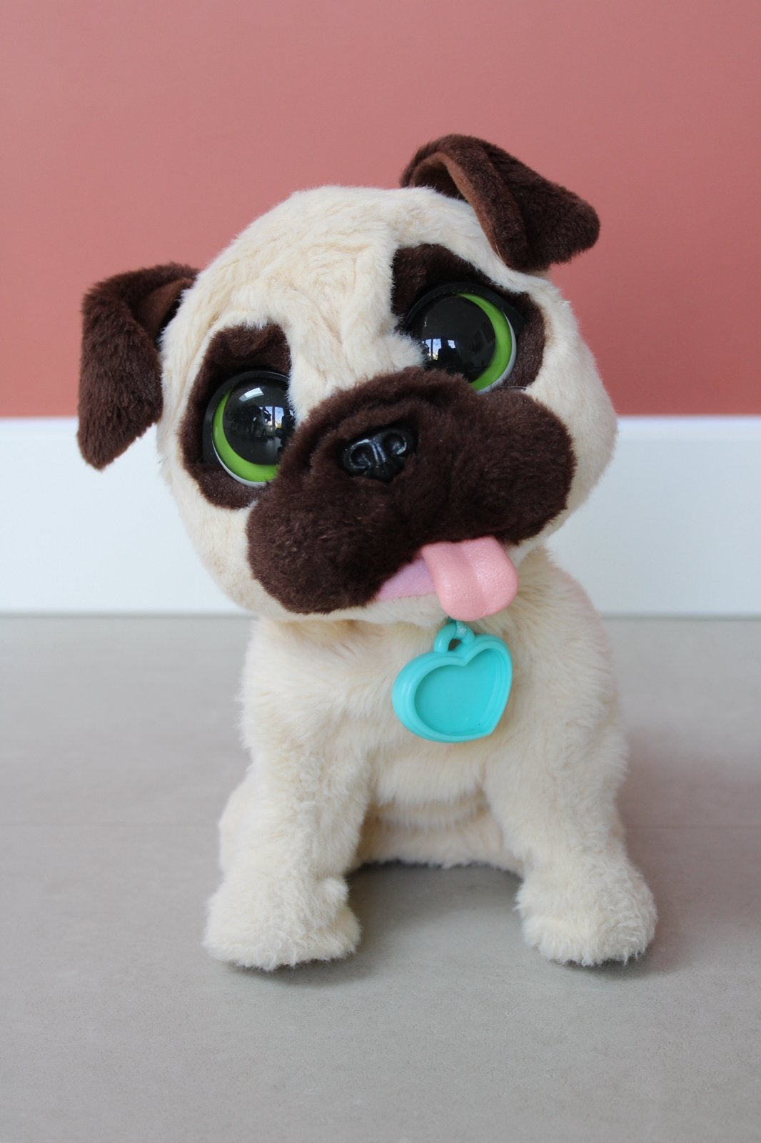 FurReal Interactieve Knuffel JJ My Jumpin' Pug 20 cm, Ophalen of Verzenden, Zo goed als nieuw, Hond