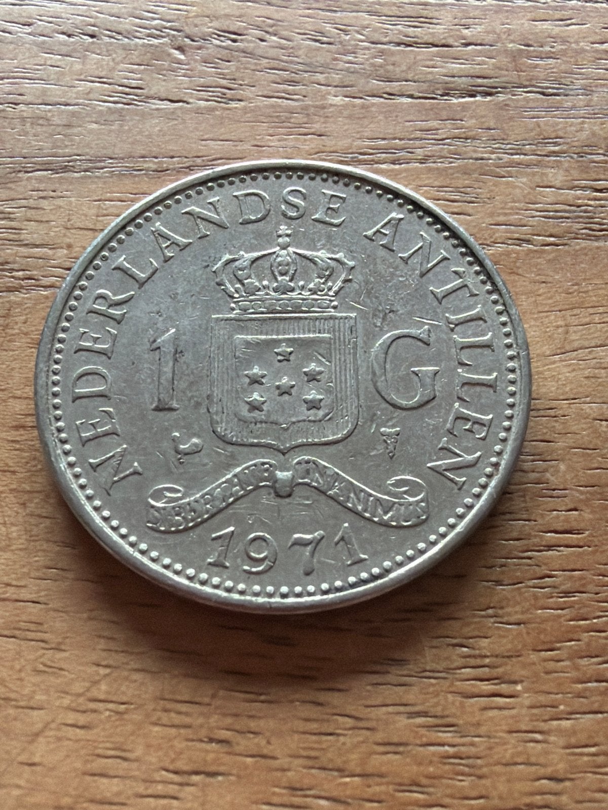 1 Gulden Nederlandse Antillen 1971 Koningin Juliana, Postzegels en Munten, Ophalen of Verzenden, Koningin Juliana, 1 gulden, Losse munt