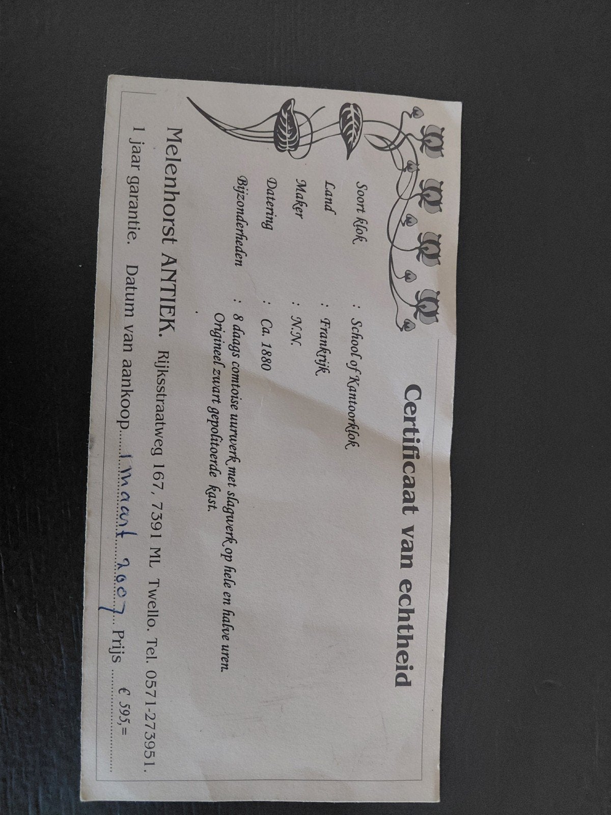Antieke Klok - School of Comtoise - ca. 1880, Antiek en Kunst, Antiek | Klokken, Ophalen of Verzenden