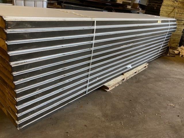 Sandwichpanelen Wand – 100mm PIR Isolatie – 5 Meter Lang, Ophalen, Gebruikt, Hardschuim (Pir), 15 m² of meer